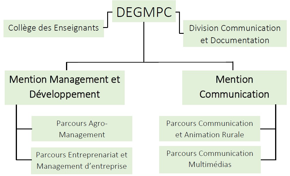 La Direction de l’Ecole de Génie en Management de projet et Communication comprend les Services suivantes :